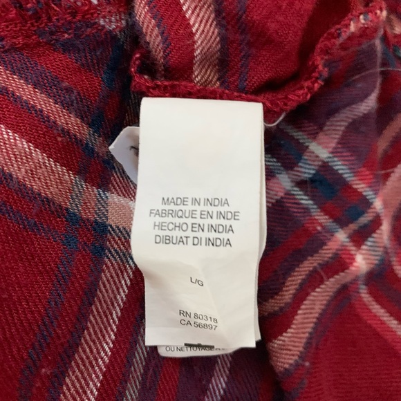 Lucky brand plaid long sleeve button down shirt slight high-low EUC - Picture 7 of 7